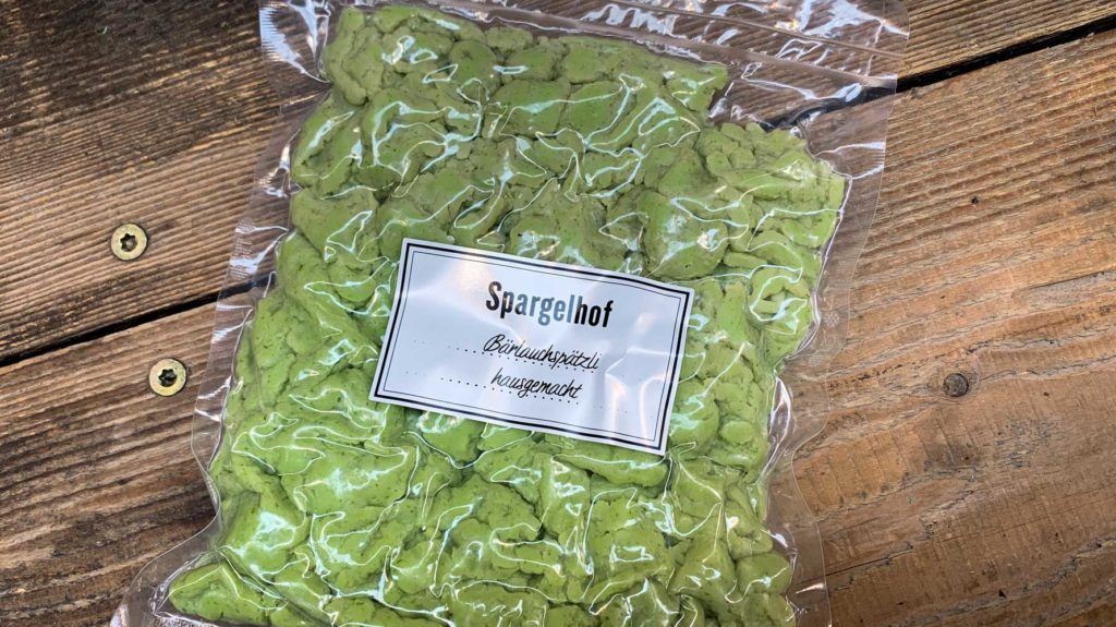 Bärlauchspätzli vakuumiert