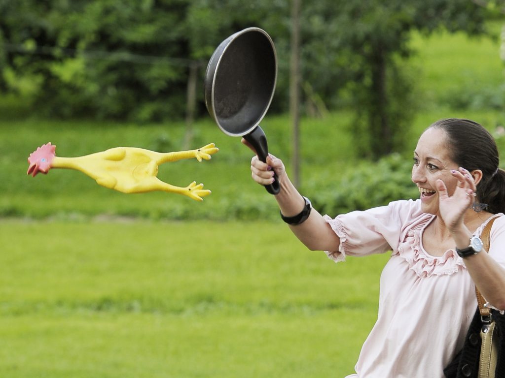 Erlebnisprogramm Teambuilding Hühnerschleudern