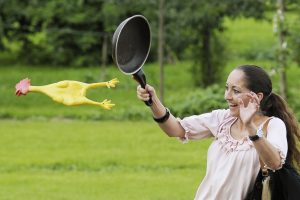 Erlebnisprogramm Teambuilding Hühnerschleudern