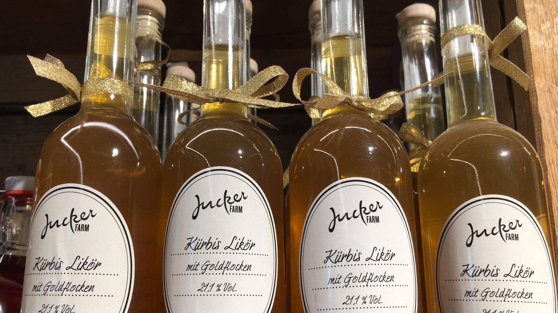 Kürbis Likoer Mit Gold