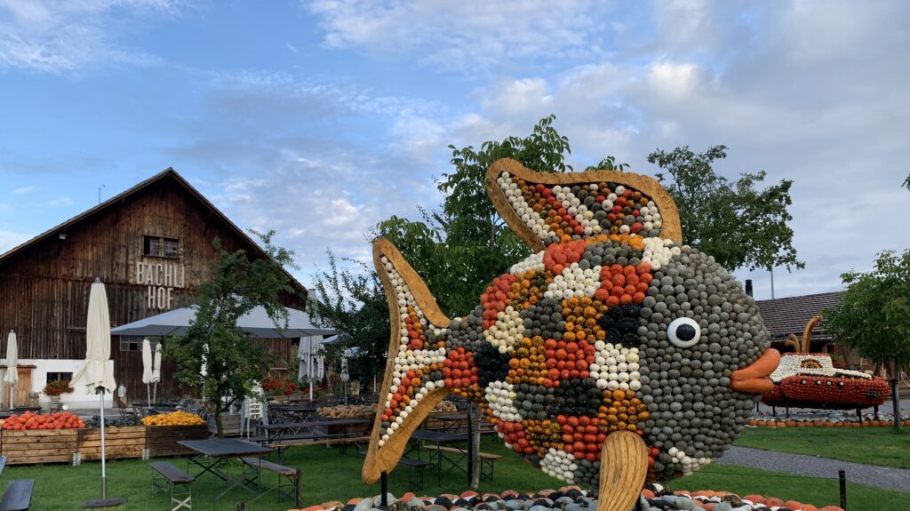 Kürbisfigur Regenbogenfisch Jona