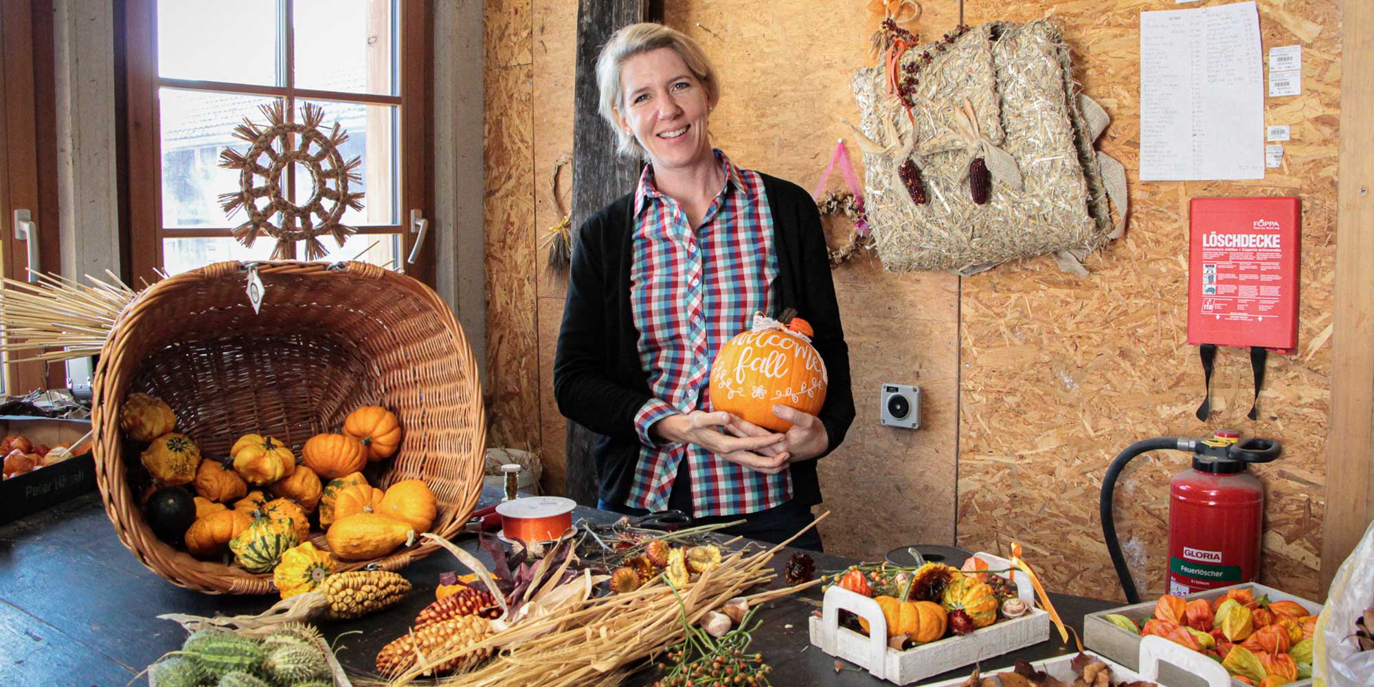 Nadine Jucker ist auf dem Juckerhof zuständig für die Dekorationen.