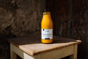 Kürbissuppe im Glas