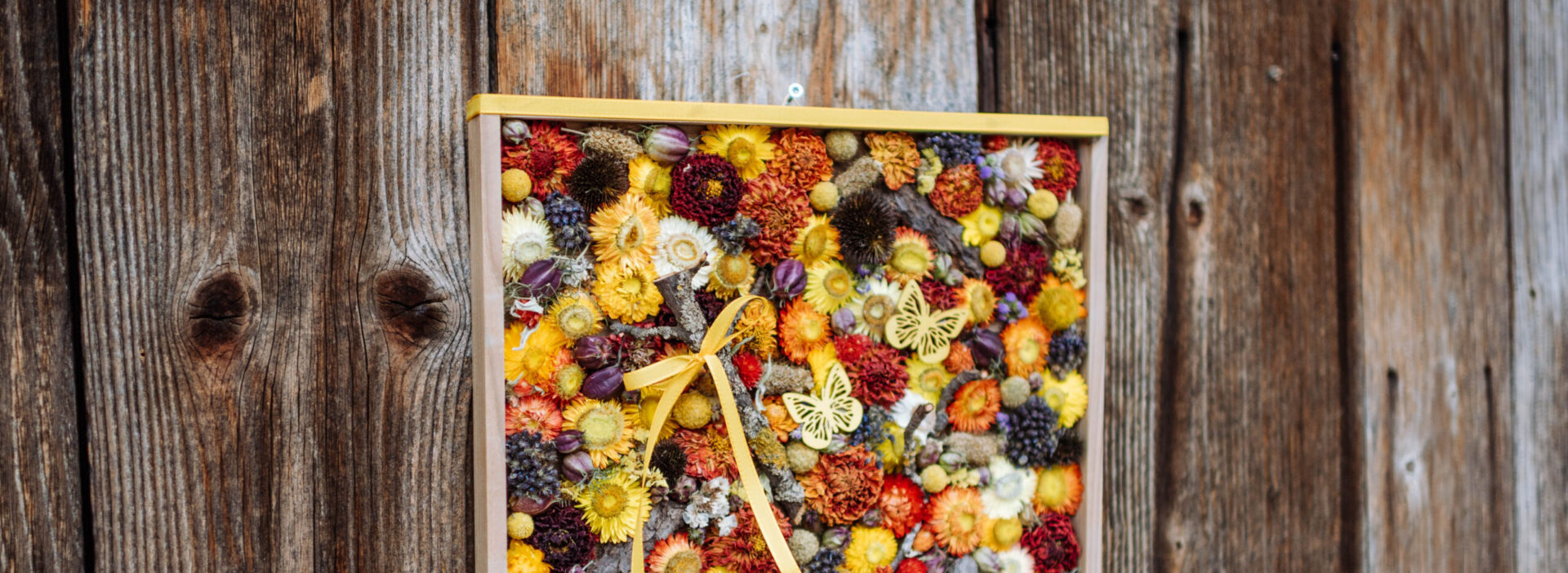 Bild aus Trockenblumen