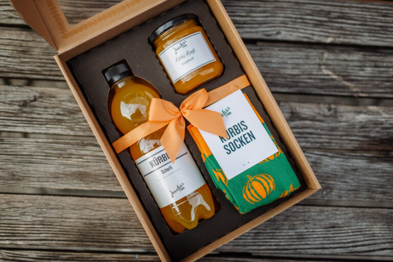 Geschenkkiste Kürbis klein