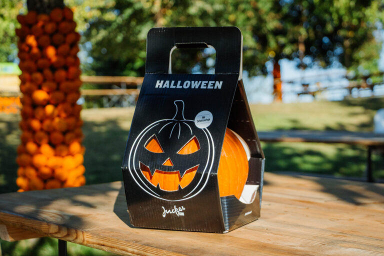Halloweenkürbis mit Maske