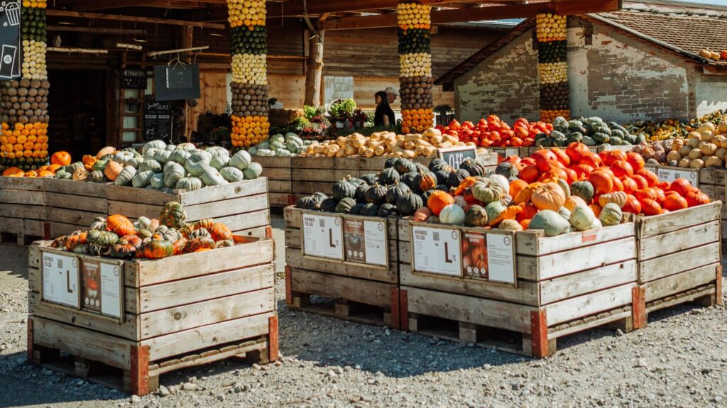 Neue Beschriftung Kürbis Markt